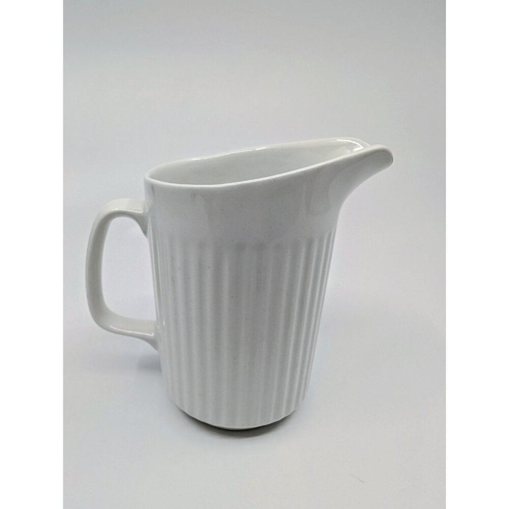 Johnson Bros. (UK) ATHENA White Ribbed 4.5" Creamer / Cream Jug 8 oz.